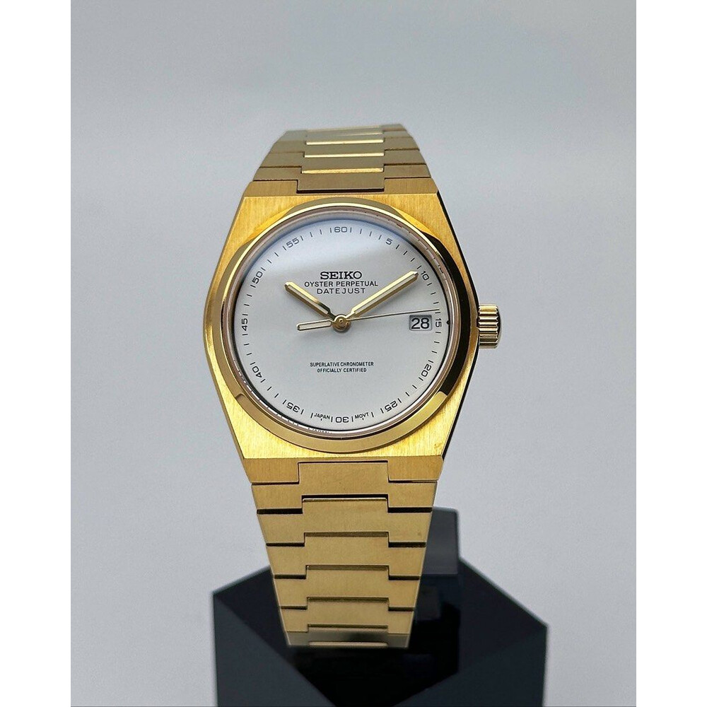 Custom Seiko Mod • White Gold Datejust PRX • 37mm